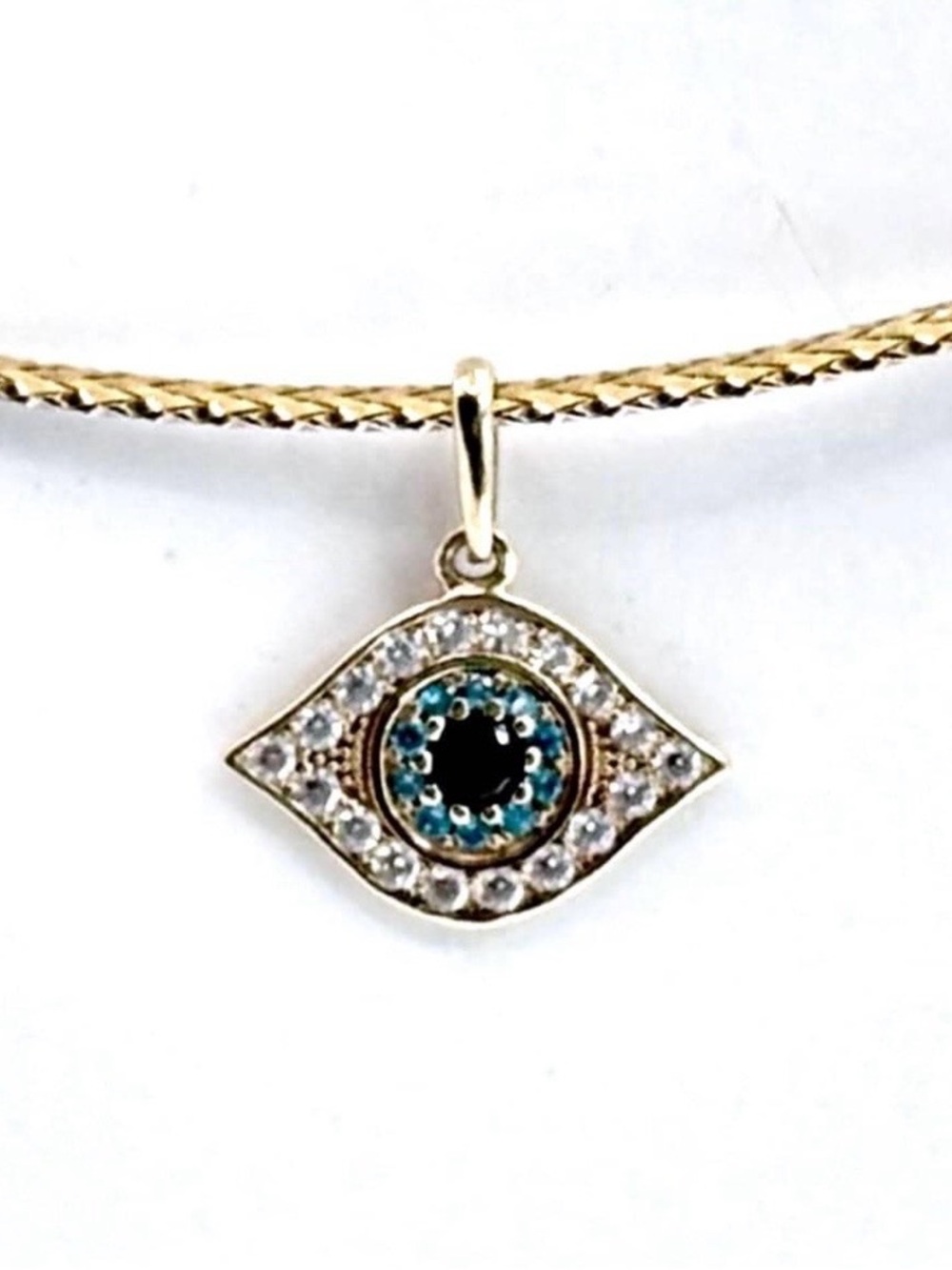 10k Gold Evil Eye Pendant